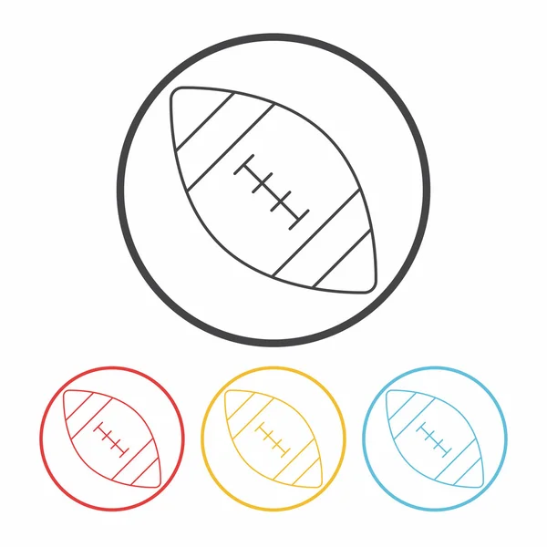 Amerikaanse Voetbal lijn pictogram vectorillustratie — Stockvector