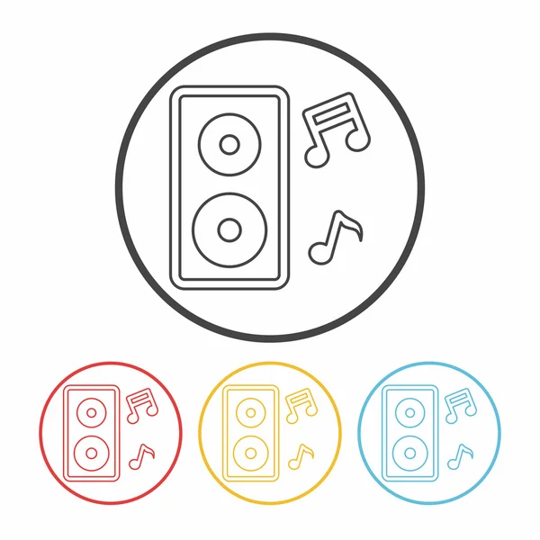 Icône de ligne équipement sonore — Image vectorielle