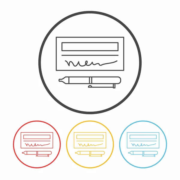 Finansal para kontrol hattı simge vektör çizim — Stok Vektör