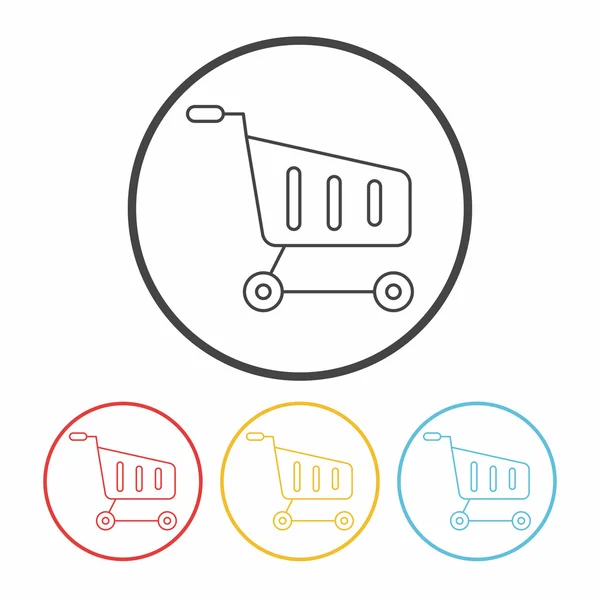 Web carrito de compras línea icono — Vector de stock