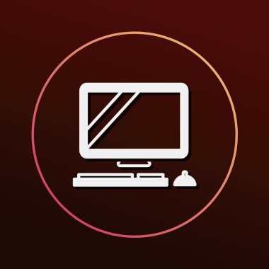 bilgisayar simgesi vektör illüstrasyonu