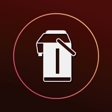 elektrik kettle simgesi vektör illüstrasyonu