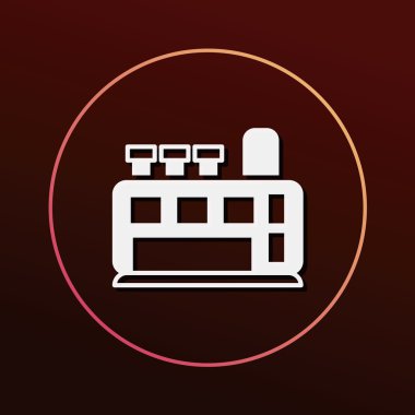 Fabrika simgesi vektör illüstrasyonu