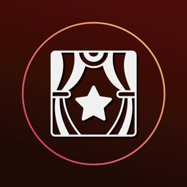 performans sahne simge vektör çizim