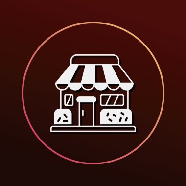 dükkan simgesi vektör illüstrasyonu