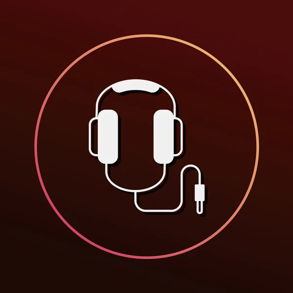 Icono de auriculares vector ilustración — Archivo Imágenes Vectoriales