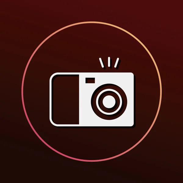 Illustration vectorielle icône caméra — Image vectorielle