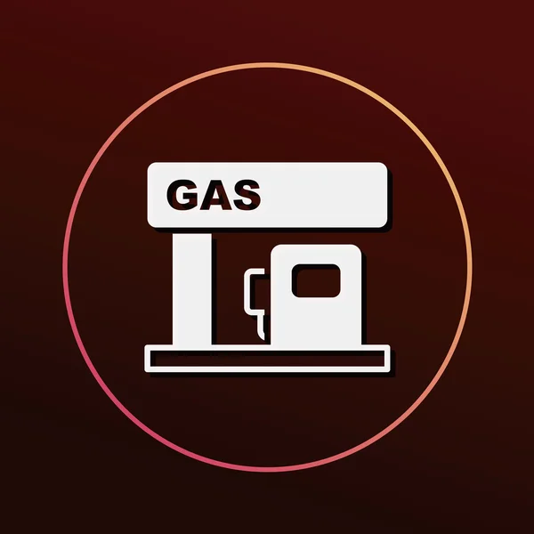 Tankstation pictogram vector illustratie — Stockvector