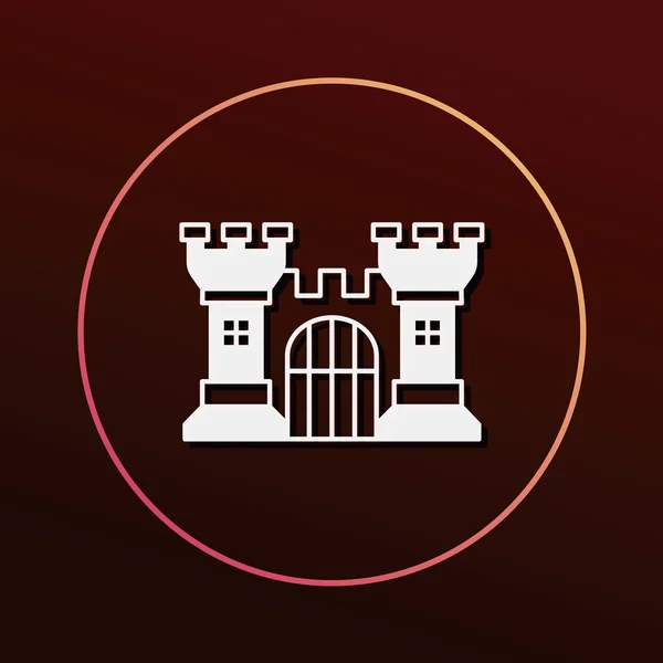 城のアイコンベクトルイラスト — ストックベクタ