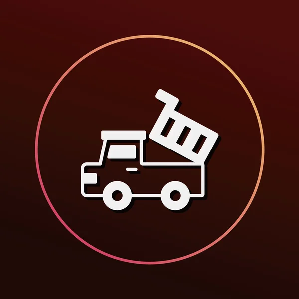 Vektorová ilustrace ikony kamionu — Stockový vektor