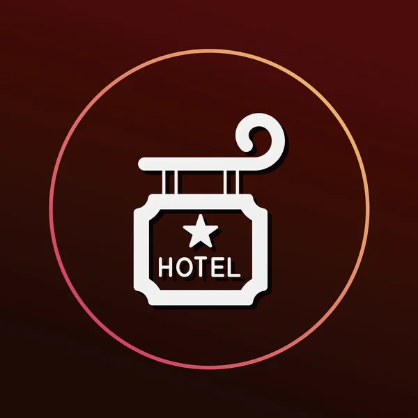 Hotel Zeichen Symbol Vektor Illustration — Stockvektor