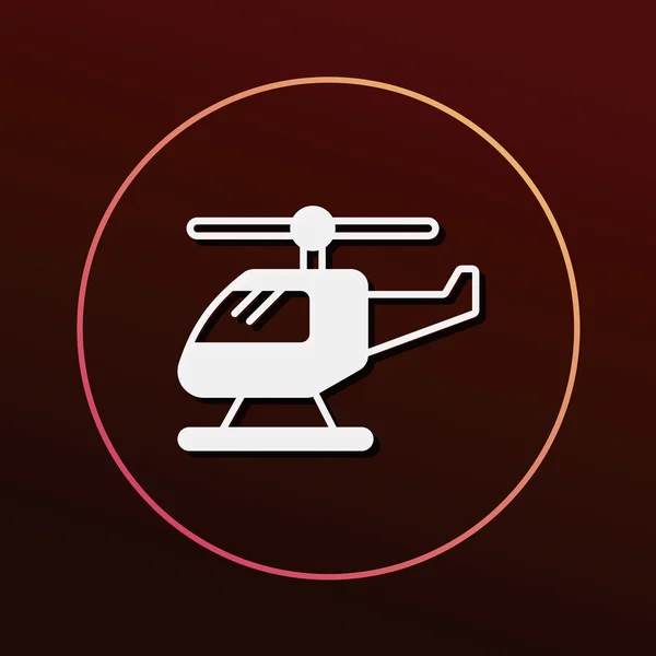 Helicóptero icono vector ilustración — Vector de stock
