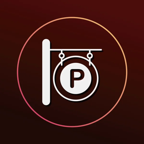 Estacionamiento icono icono vector ilustración — Vector de stock