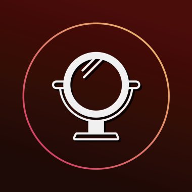 Ayna simgesi vektör illüstrasyonu