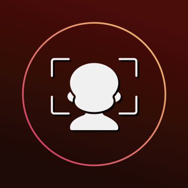 Kamera otomatik odaklama simge vektör çizim