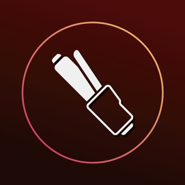 Saç curlers simge vektör çizim