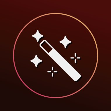 fotoğraf düzenleme efektleri sihirli değnek simge vektör çizim