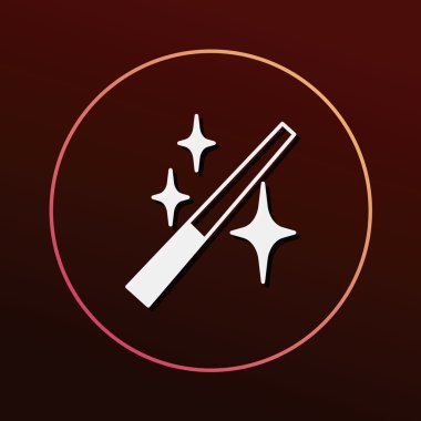 fotoğraf düzenleme efektleri sihirli değnek simge vektör çizim