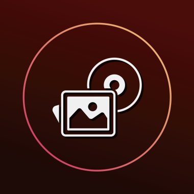 fotoğraf simgesi vektör illüstrasyonu