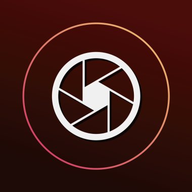 kamera lens ikonu vektör illüstrasyonu