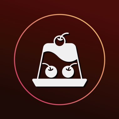 puding jöle simge vektör çizim