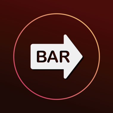 Bar salonu işareti simge vektör çizim vektör çizim