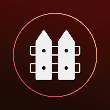 Bahçe Çiti simge vektör çizim vektör çizim