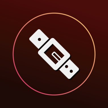 Kayışlı simge vektör illüstrasyonu