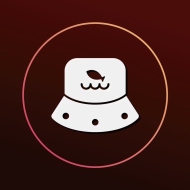 balıkçı şapkası simge vektör çizim vektör çizim