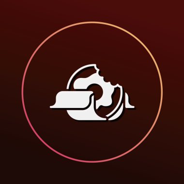 donut simgesi vektör illüstrasyonu