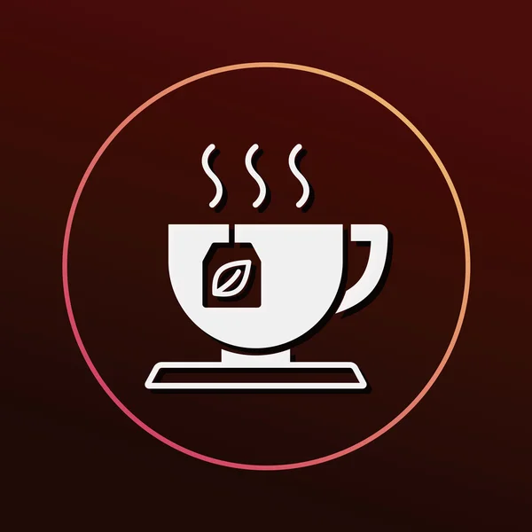 Hot tea icon vector illustration — Stock Vector