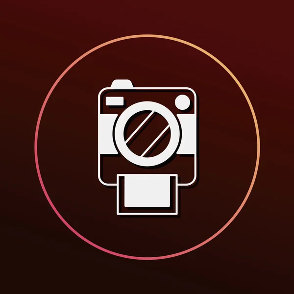 Illustration vectorielle icône caméra — Image vectorielle