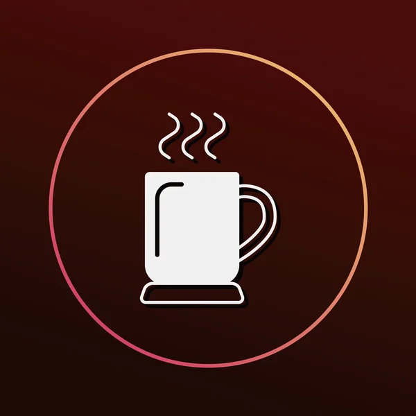 Ilustración vector icono de café caliente — Archivo Imágenes Vectoriales