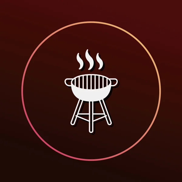 Illustration vectorielle icône four barbecue — Image vectorielle