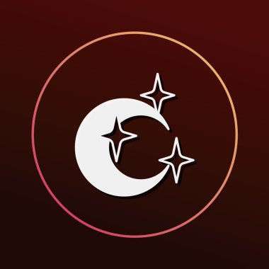 Ay ikonu vektör illüstrasyonu