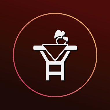 Resepsiyon tablo simge vektör çizim