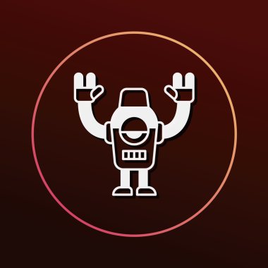 robot ikon vektör illüstrasyonu