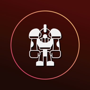 robot ikon vektör illüstrasyonu