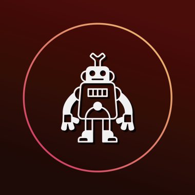 robot ikon vektör illüstrasyonu