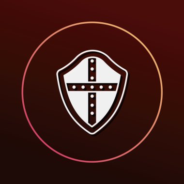 kalkan ikon vektör illüstrasyonu