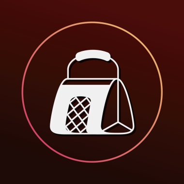 evde beslenen hayvan köpek seyahat kafes simge vektör çizim