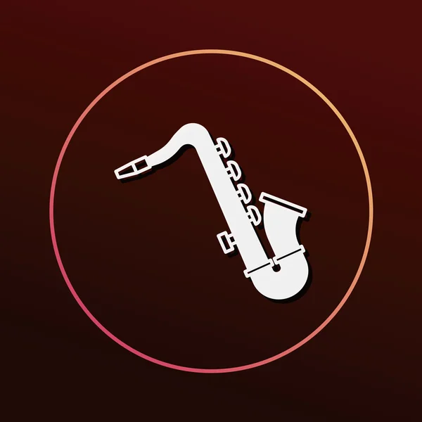 Ilustração do vetor do ícone de Saxophone — Vetor de Stock