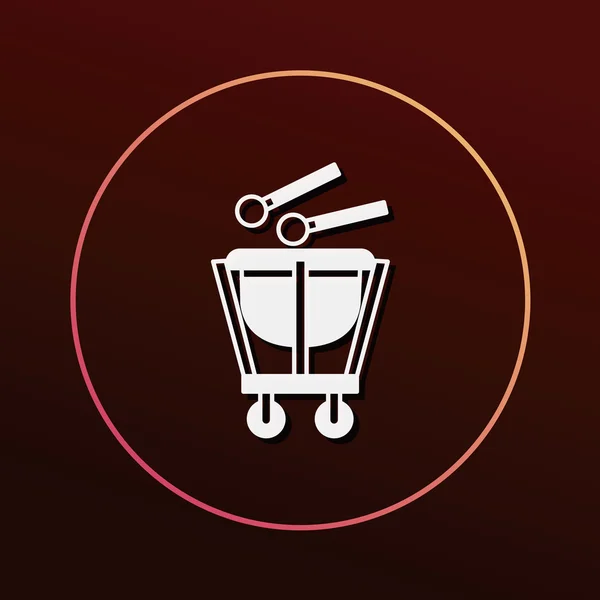 Drum Icon Vektor Illustration — Stockvektor