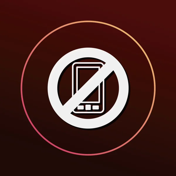 Kein Telefon Icon Vektor Illustration — Stockvektor