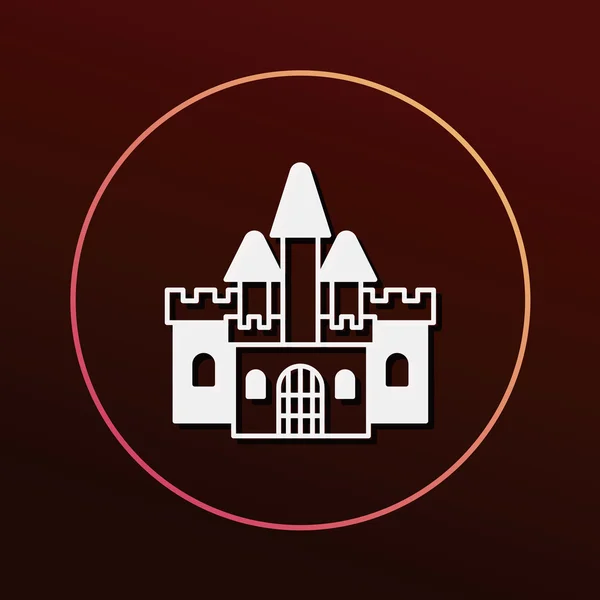 Icono del castillo vector ilustración — Vector de stock