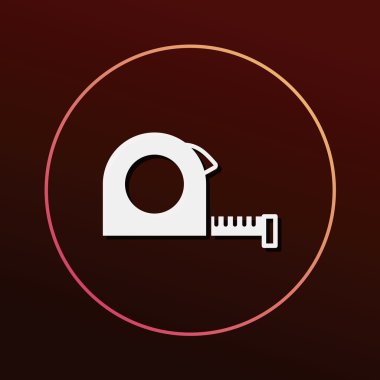 Teyp simgesi çizimi ölçülüyor