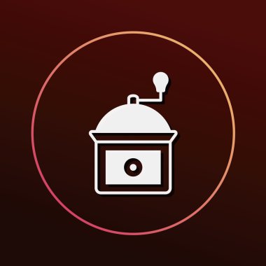 kahve makinesi ikon vektör illüstrasyonu