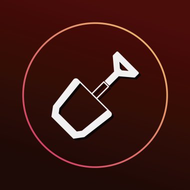 kürek simgesi vektör illüstrasyonu