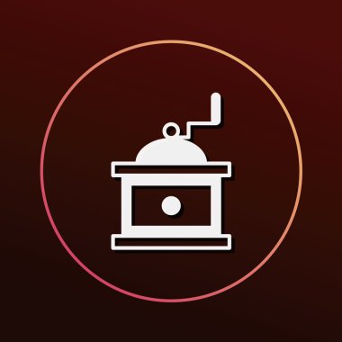 kahve makinesi ikon vektör illüstrasyonu