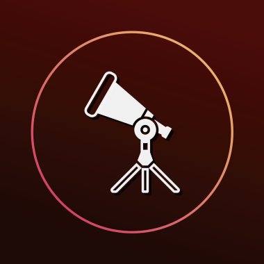 teleskop simgesi vektör illüstrasyonu